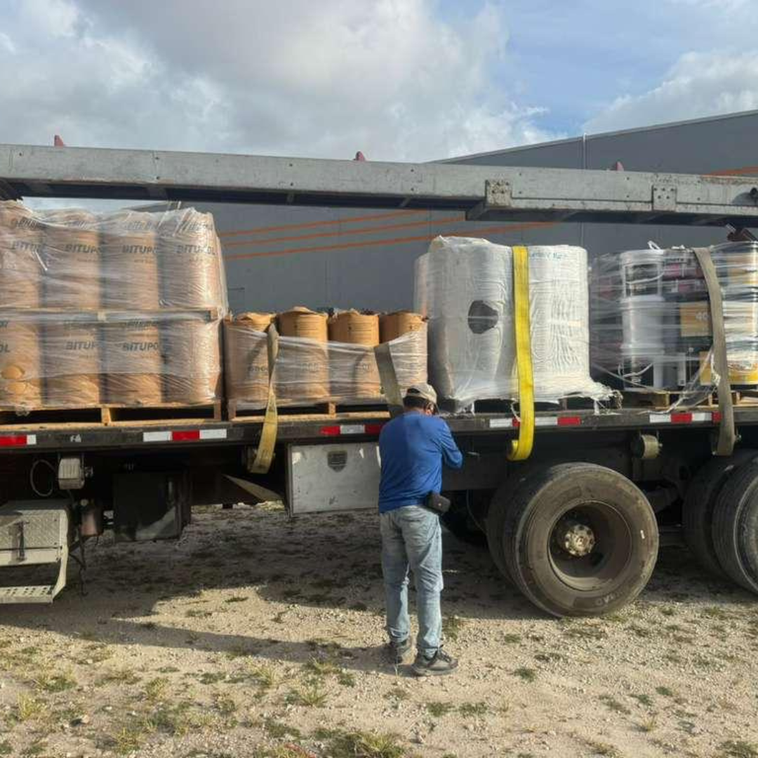 Roofing material delivery